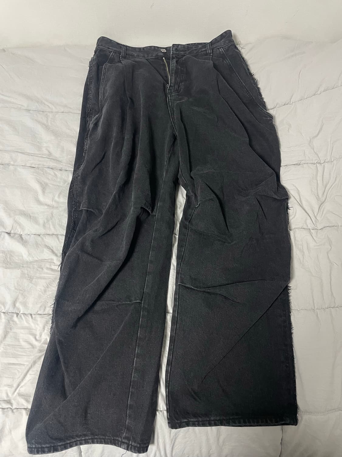 라그랑지 컷오프 투턱 데님 팬츠 M 상품이미지2