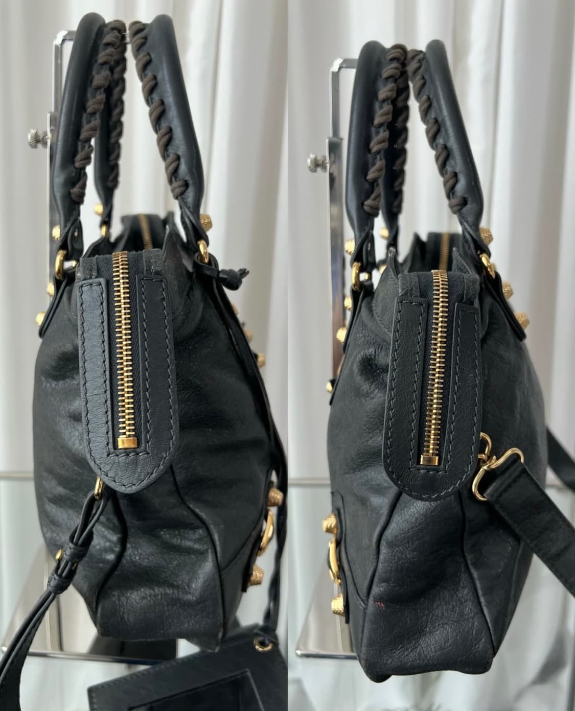 던지는가격.급처) 발렌시아가 퍼스트 시티 모터백 - 차콜 상품이미지7