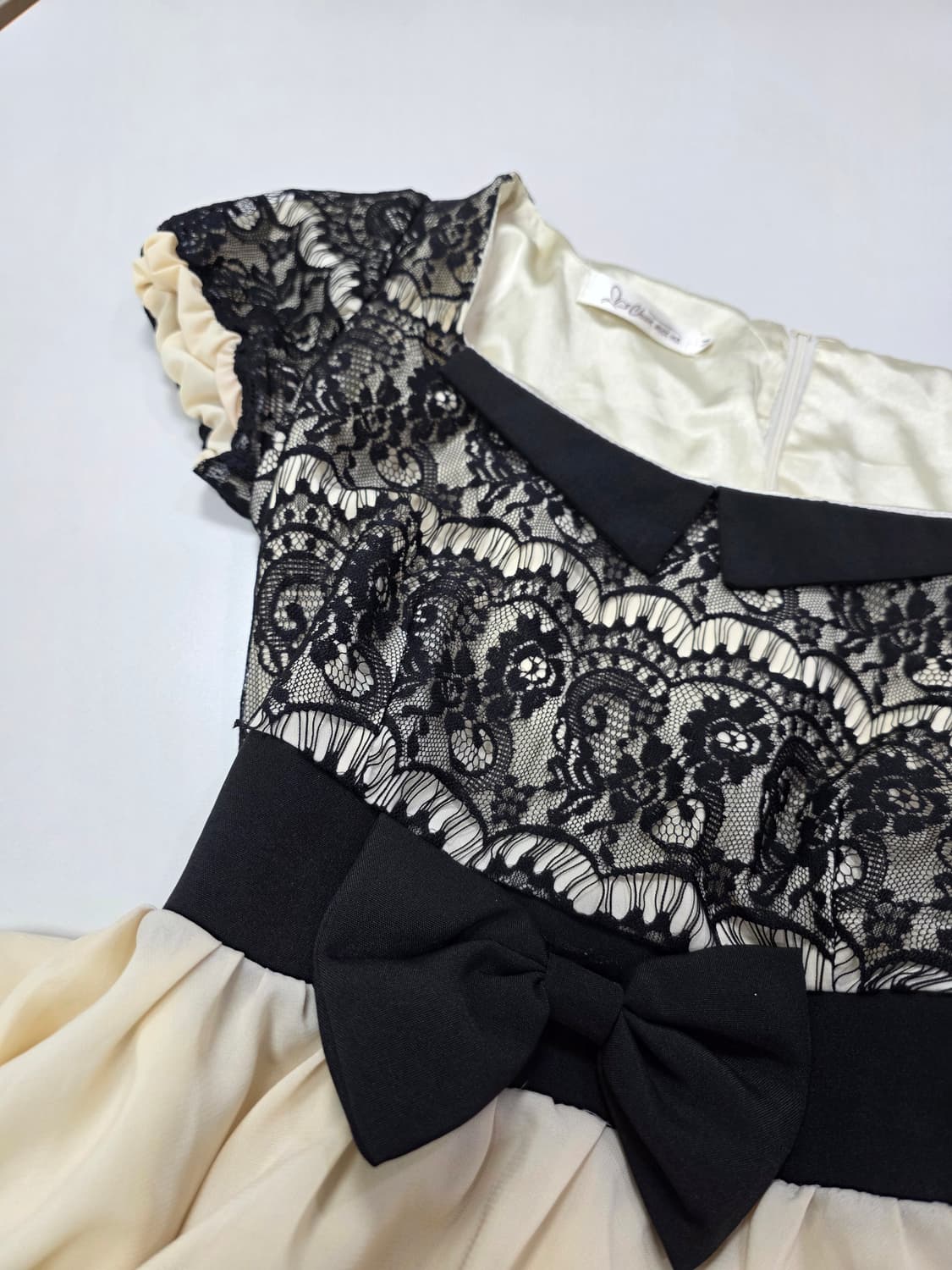 빈티지)유럽중세 블랙리본레이스 로코코바로크 로맨틱 고딕로리타갸루쉬폰원피스 상품이미지5