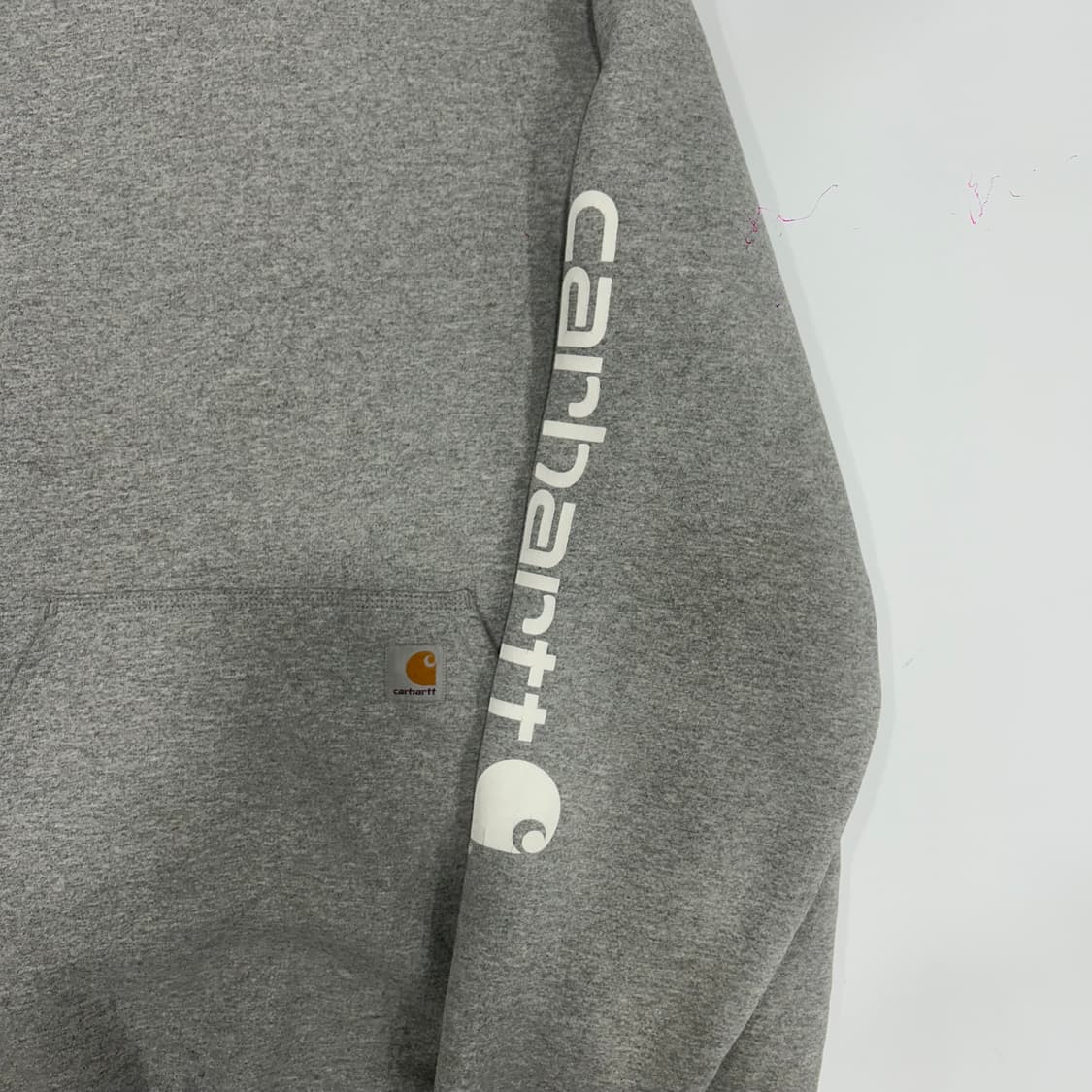 Carhartt 칼하트 사이드 로고 그레이 후드티 상품이미지5