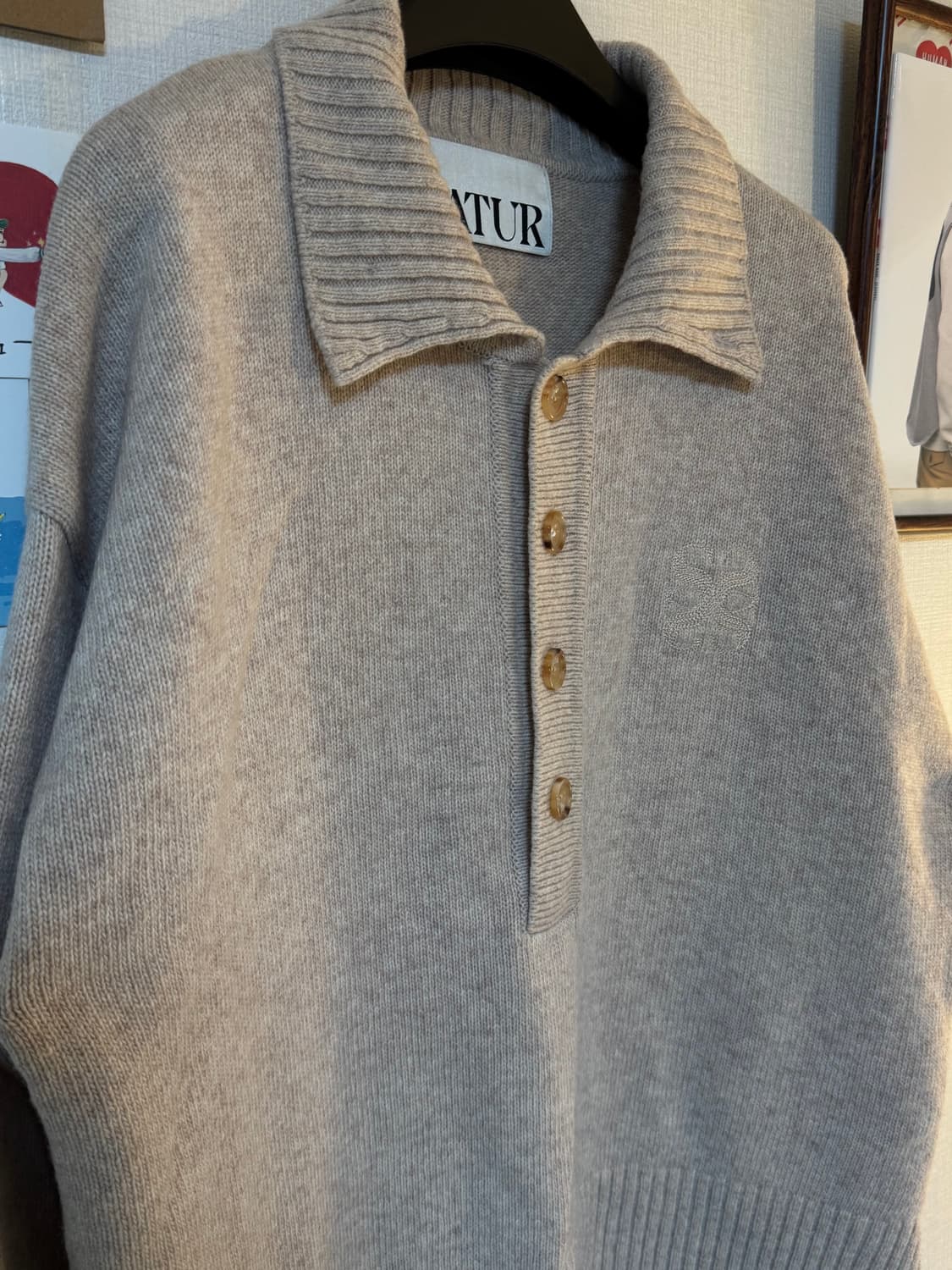 [M]SATUR 세터 아를 니트 로지 베이지 상품이미지2