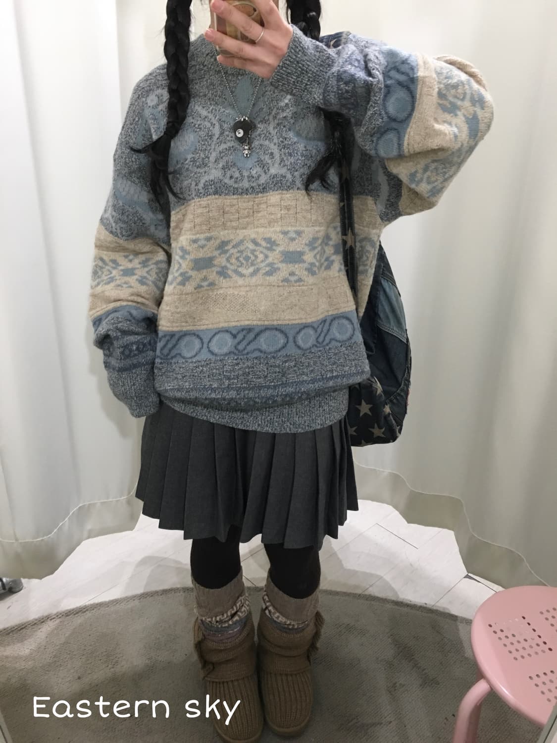 Eastern sky pattern knit 상품이미지1