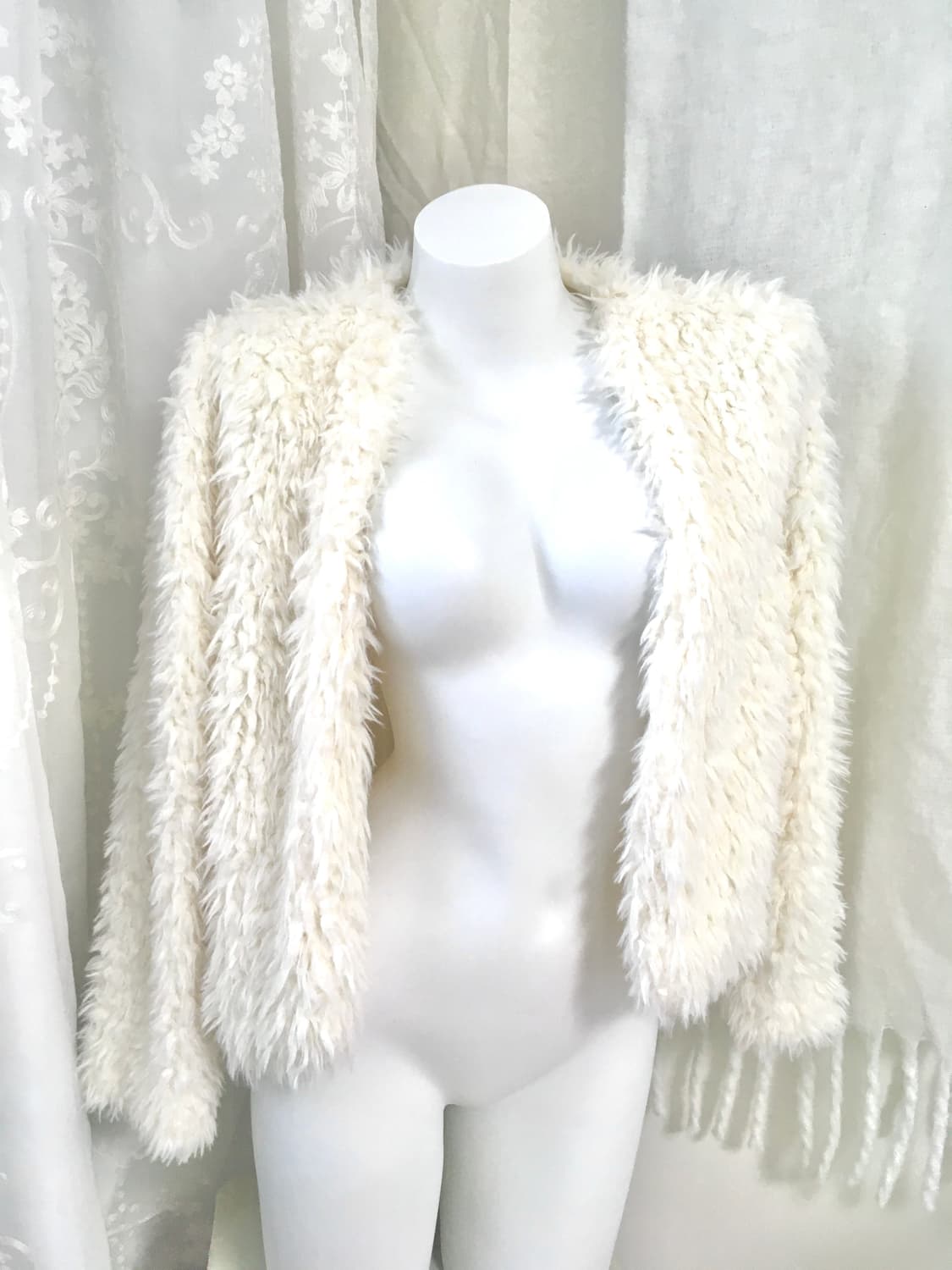 아이보리 퍼자켓 가디건  상품이미지2