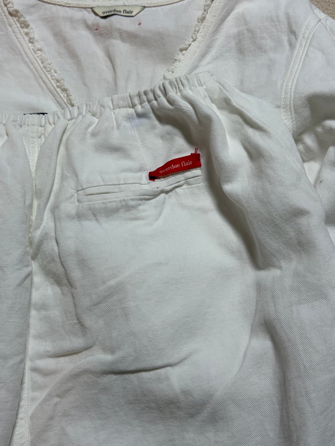 Overdue Flair 흰색 상의+스커트 세트 (착용샷 있음) 상품이미지6