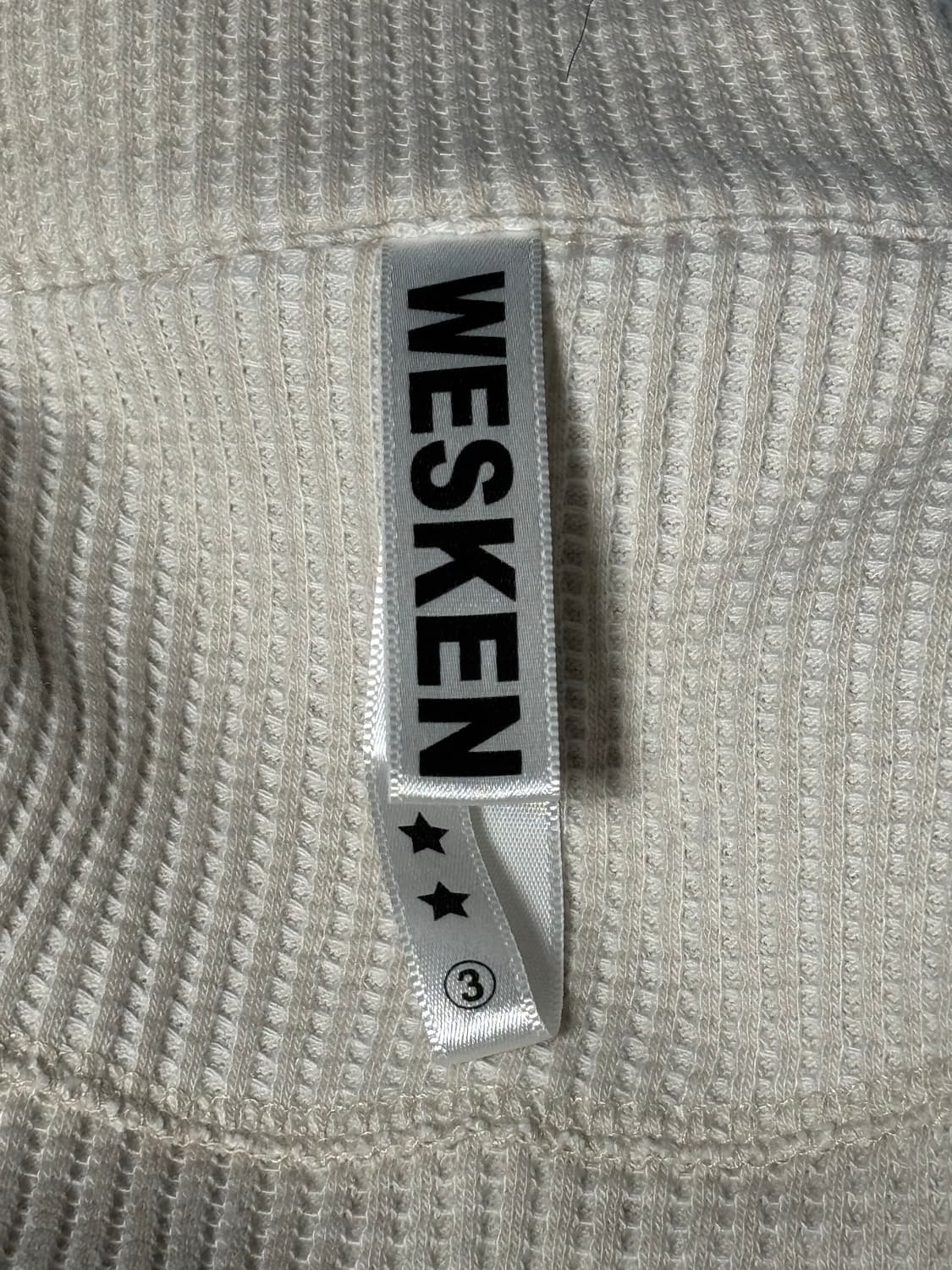 3) 웨스켄 아즈텍 와플 니트 집업 크림 상품이미지4