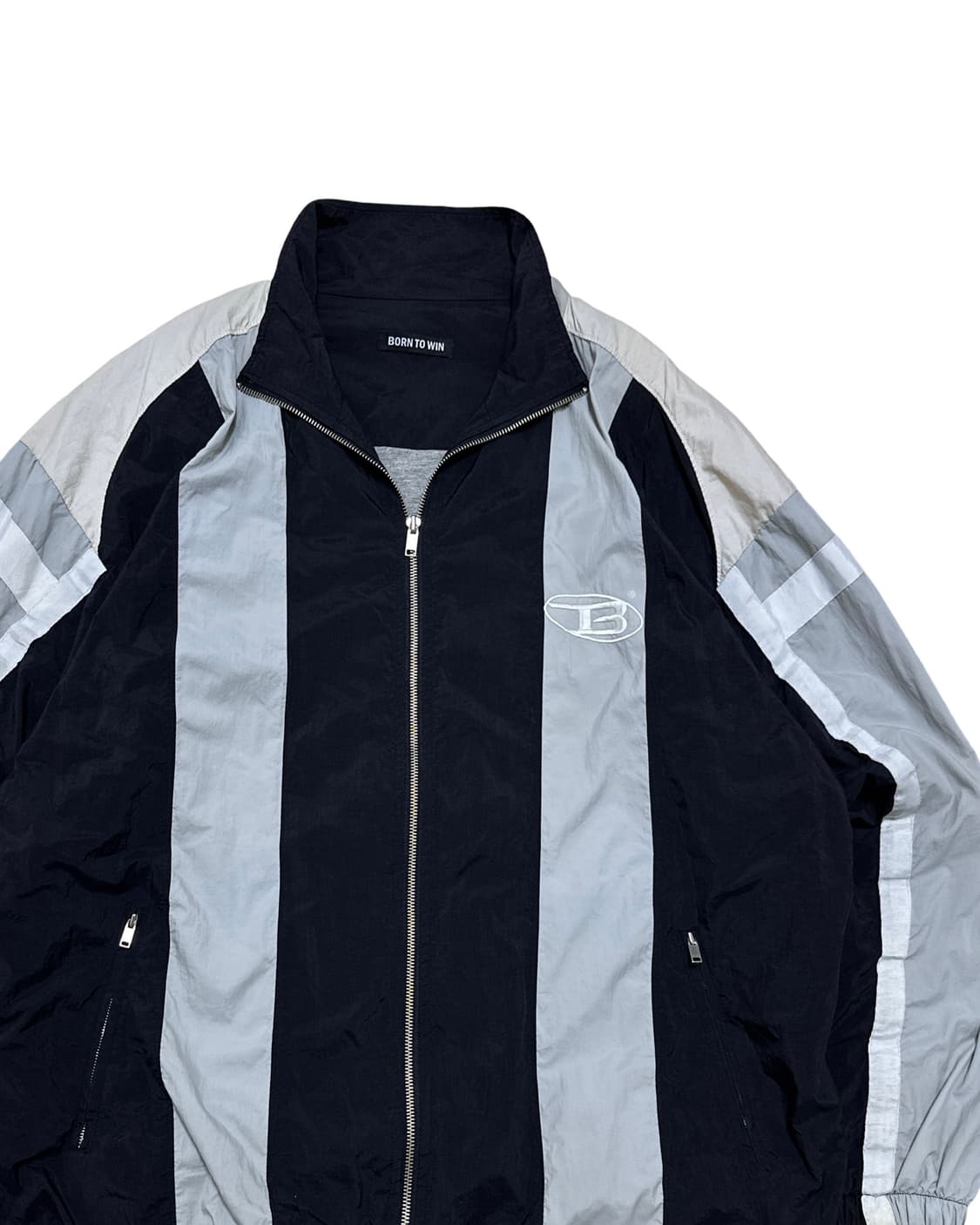 본투윈 블랙/실버 나일론 바람막이 상품이미지2