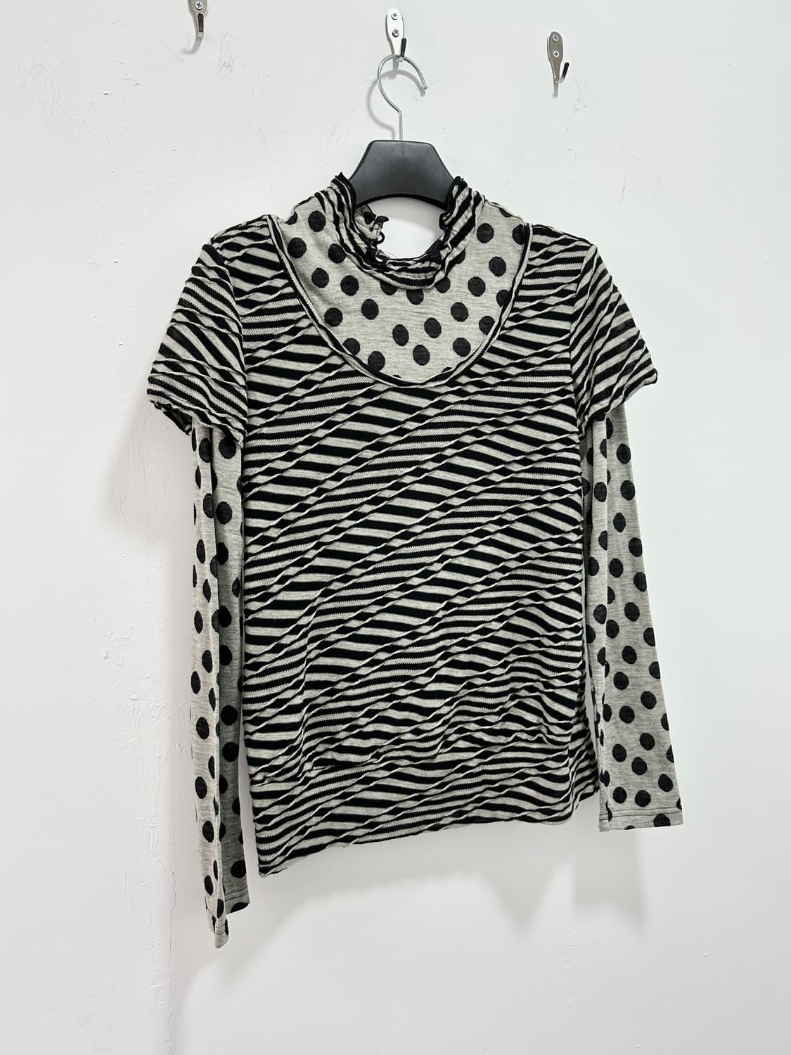 Vintage dot layered sleeve 상품이미지4