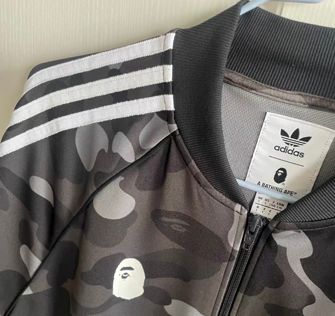[ L ] 베이프 x 아디다스 흑계 져지 상품이미지5