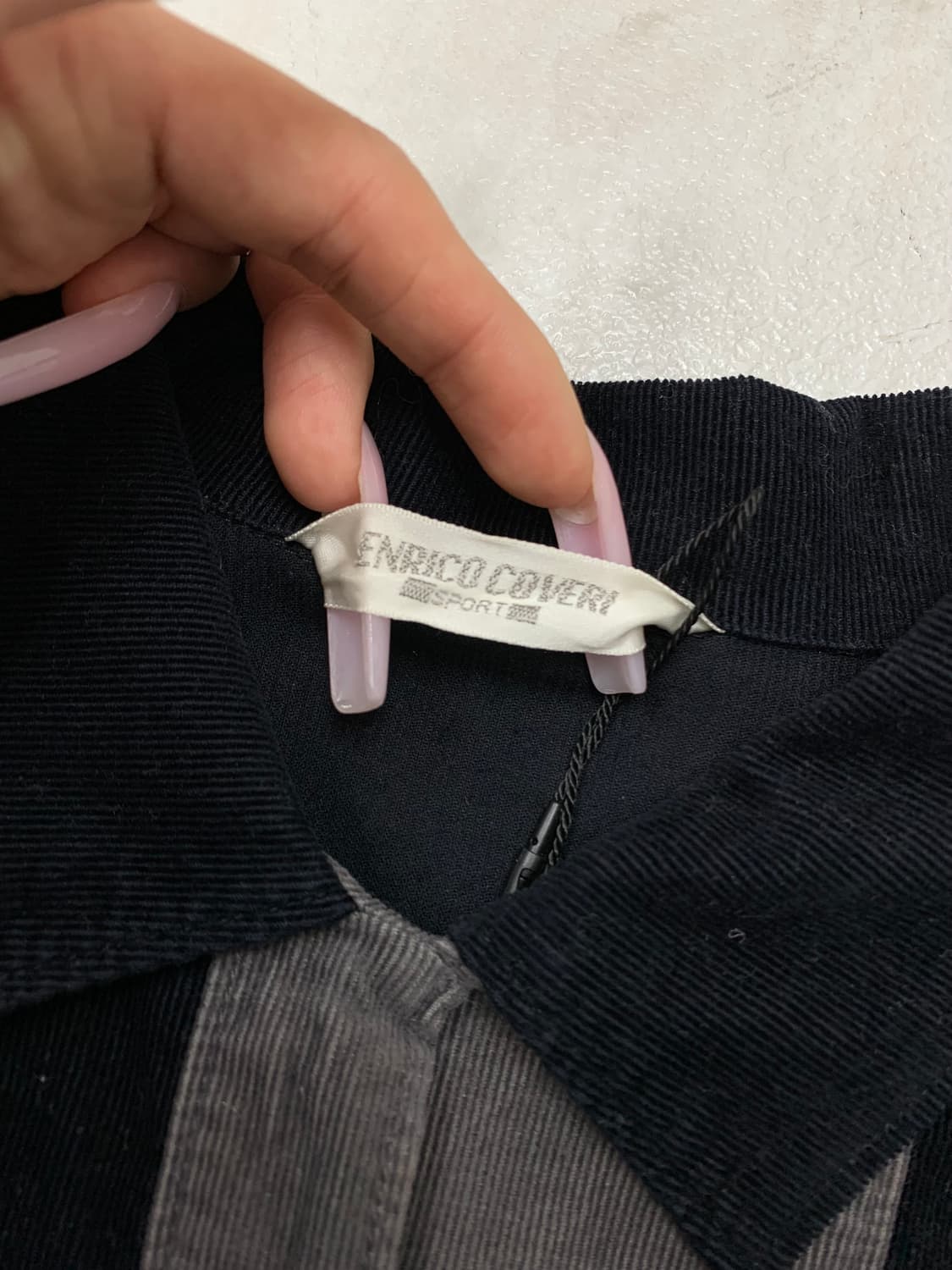 Enrico coveri 패턴 벨벳 셔츠 #671 상품이미지4