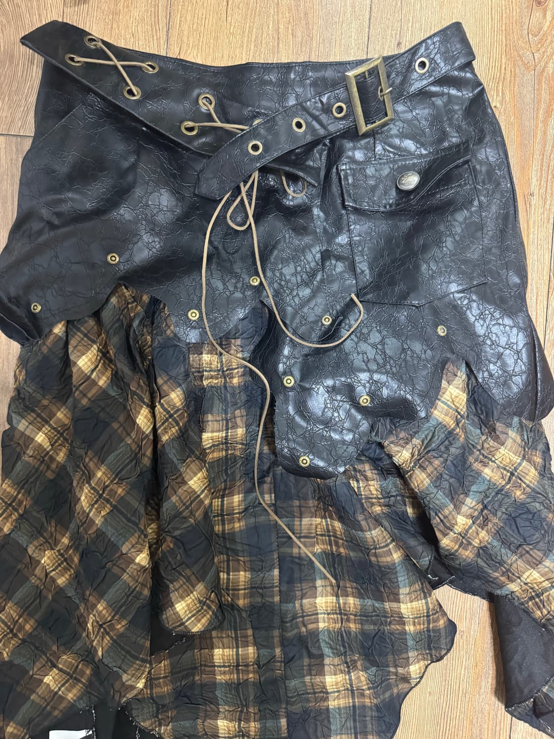 체크 스커트 상품이미지1