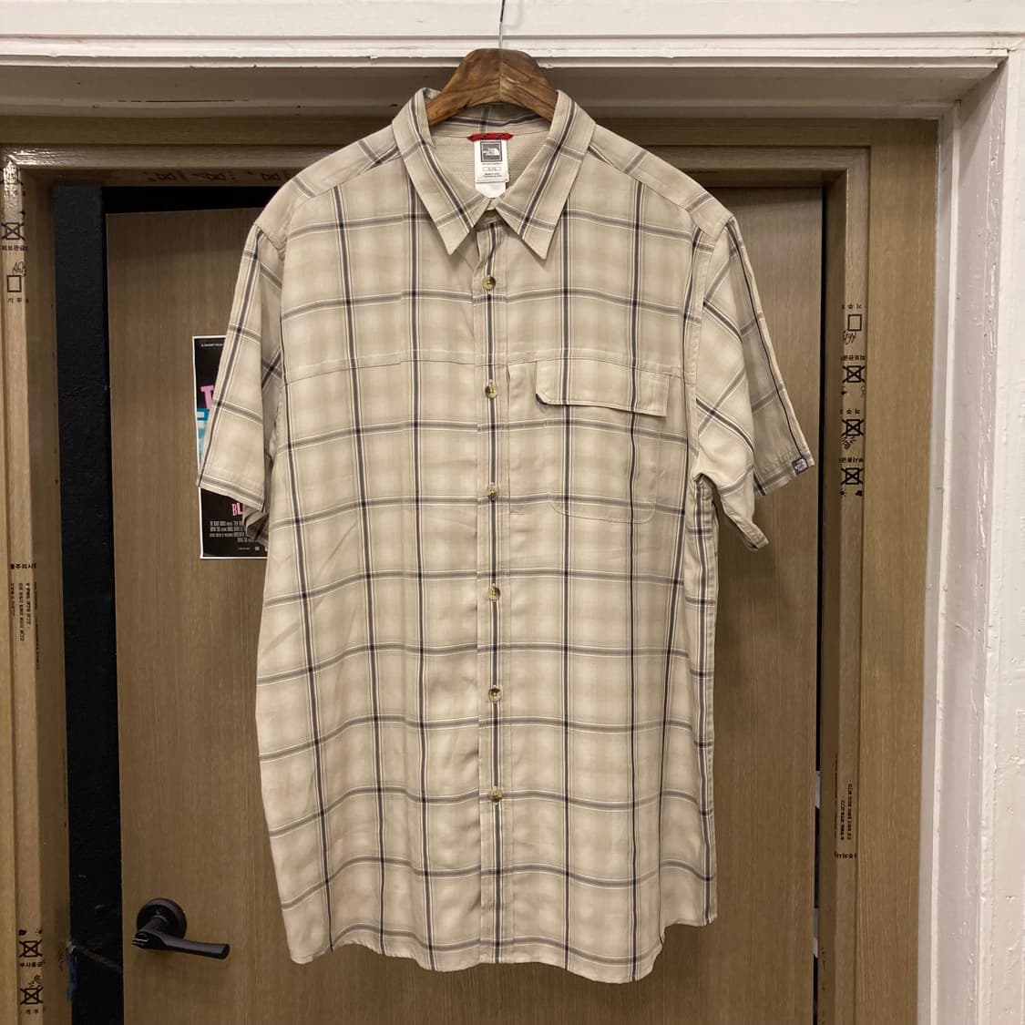 노스페이스 체크 반팔 셔츠 상품이미지1