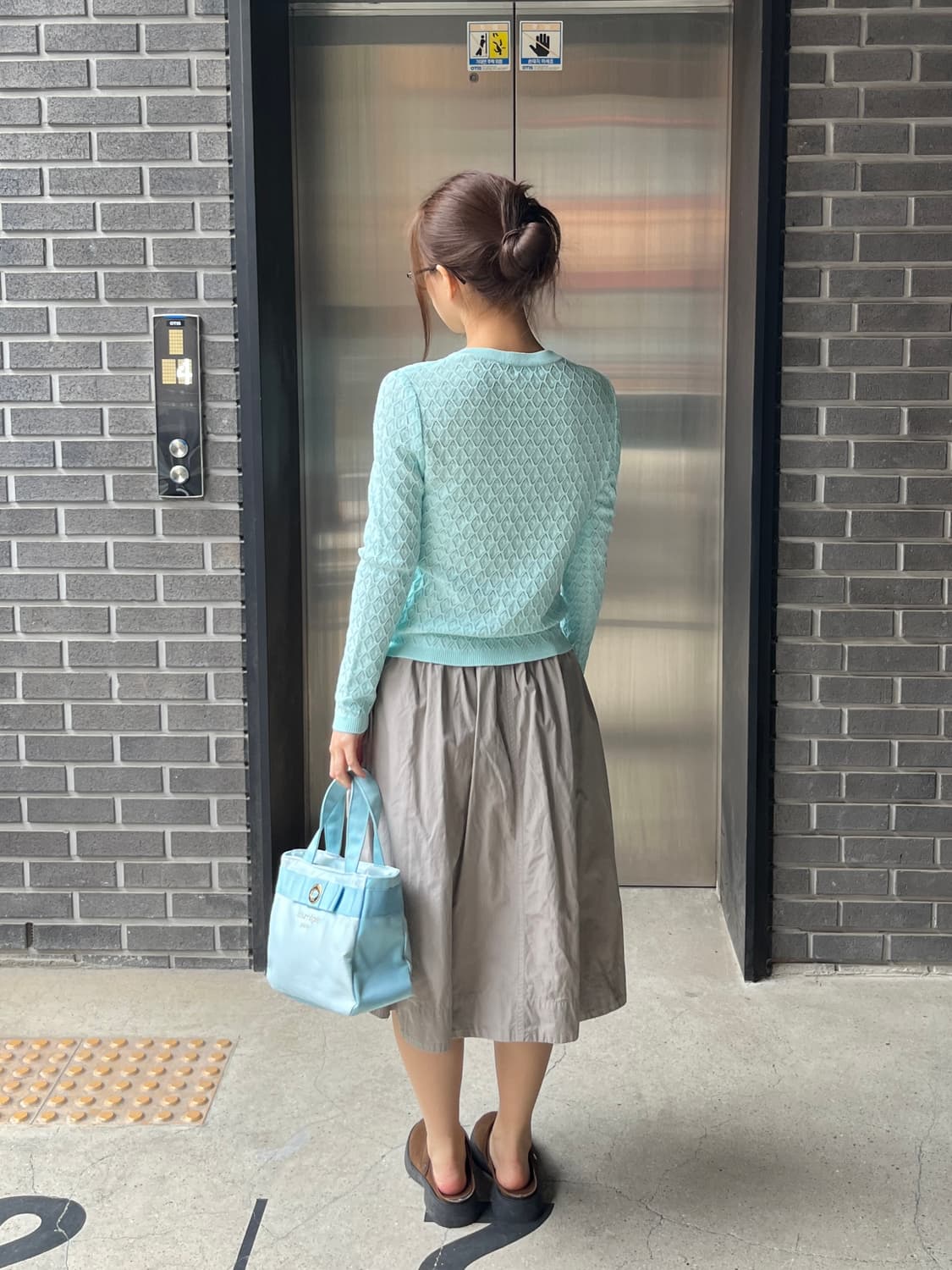 Courreges 꾸레쥬 로고 버튼 가디건 상품이미지7