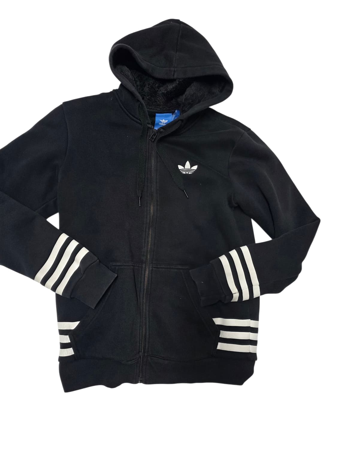 아디다스 블랙 후리스 후디 집업 95 (실측 67/45) 상품이미지1