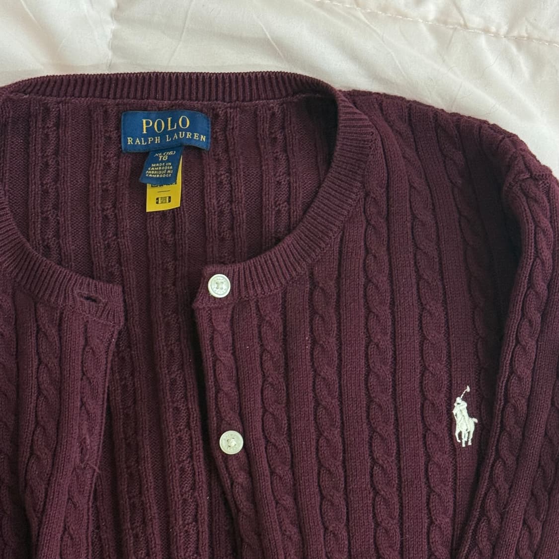폴로 하버드와인 가디건 xl 상품이미지2