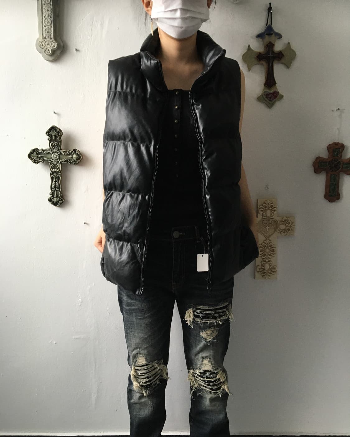 Moussy high neck padded vest 상품이미지5