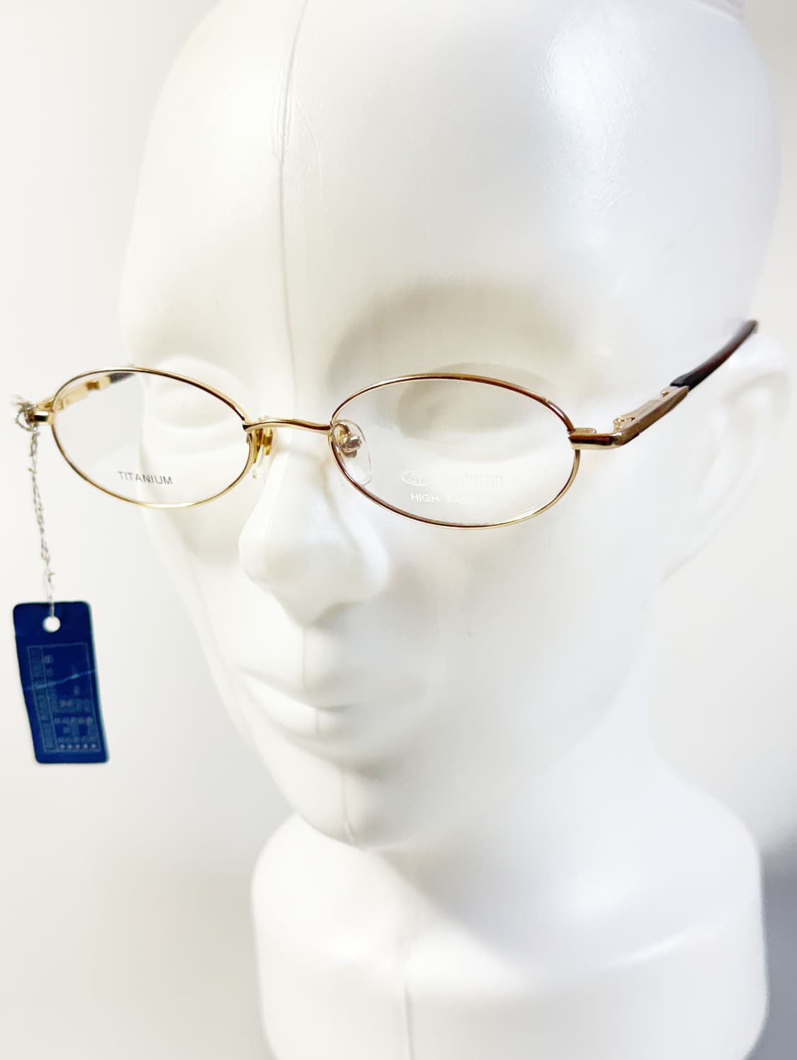 PALMAN 골드 티타늄 슬림 오벌 프레임 빈티지 안경 상품이미지7