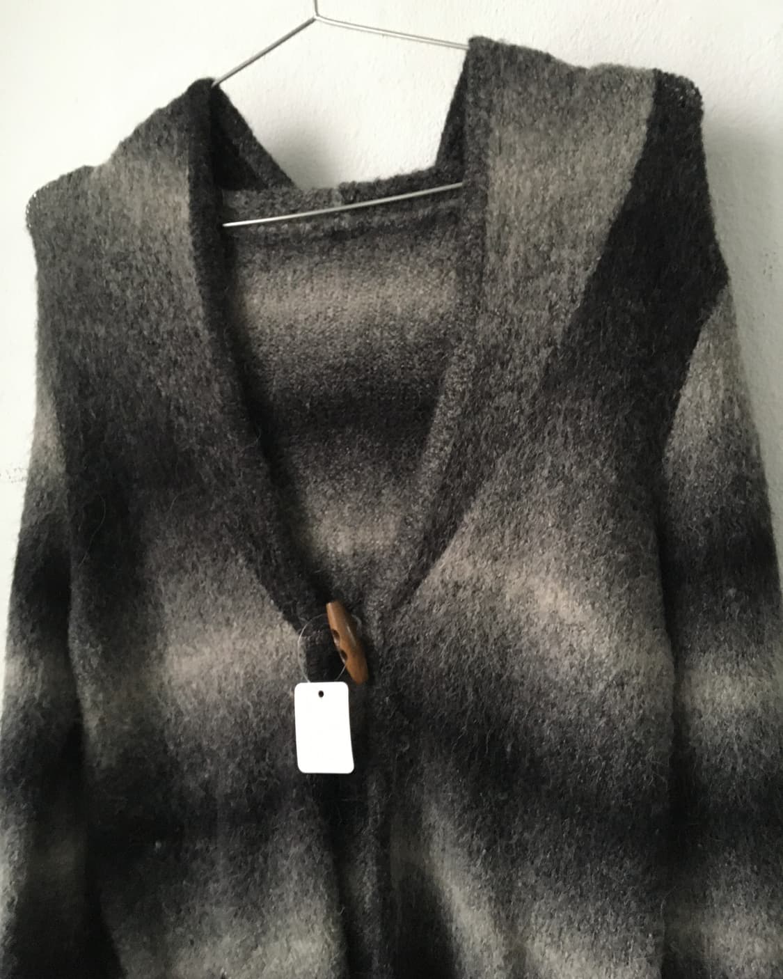 Pattern point hood knit cardigan 상품이미지5