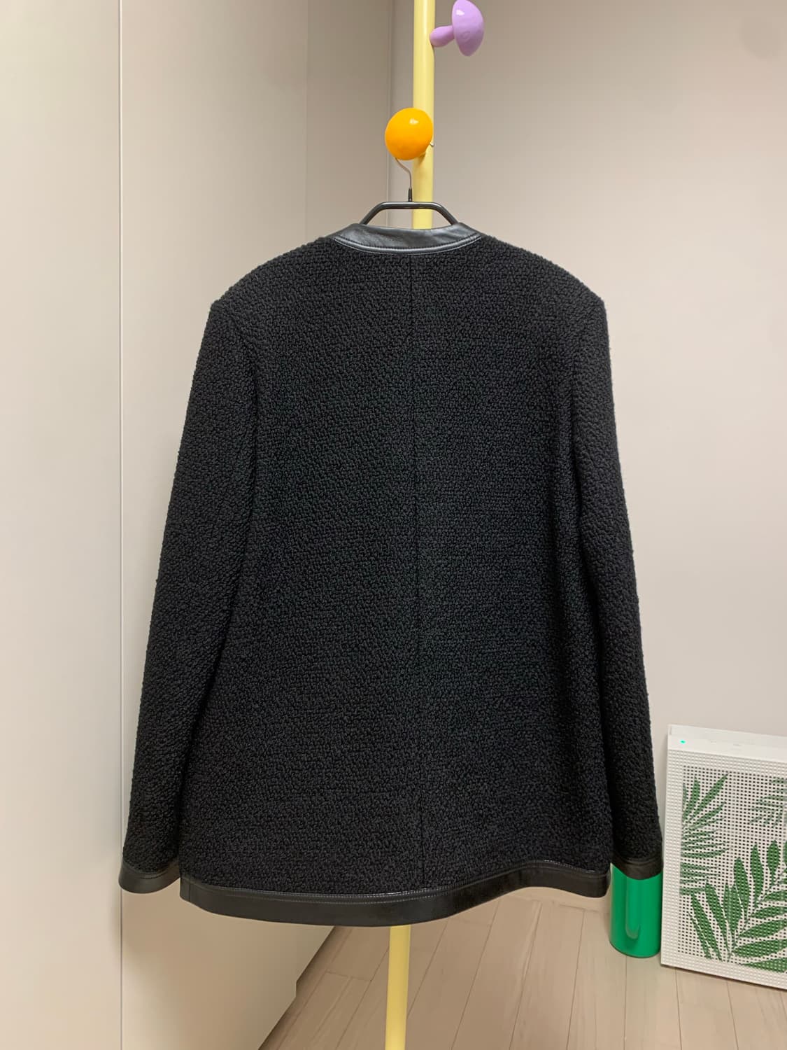 나누슈카 레더 트위드 자켓 s 상품이미지6