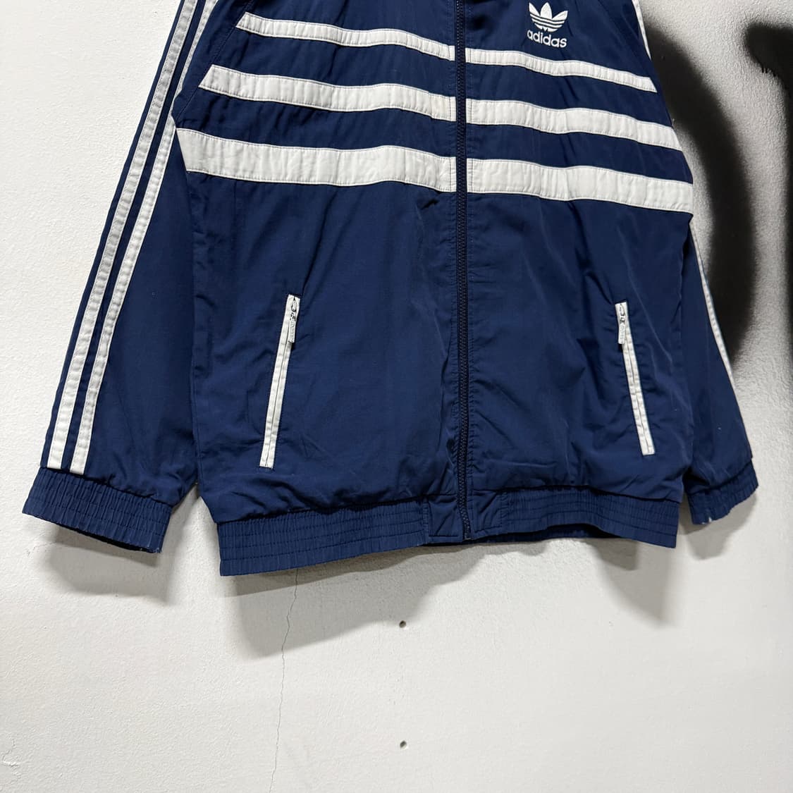 아디다스 00s 파이어버드 올드스쿨 배색 우븐 윈드브레이커 자켓 상품이미지4