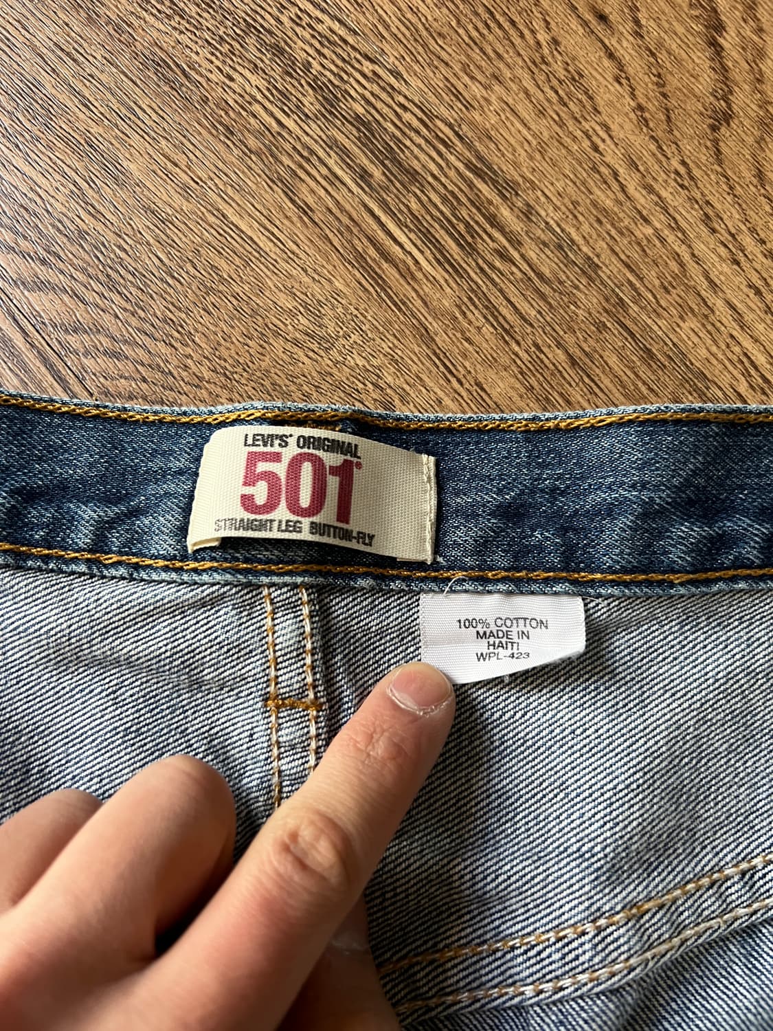 [36]00's 리바이스 501 빈티지 워싱 스트레이트 데님 팬츠 상품이미지4