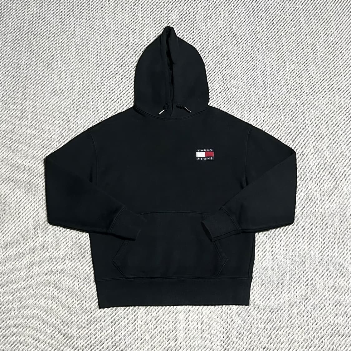 [S] Tommy 타미진스 블랙 미드웨이트 후드티 상품이미지1