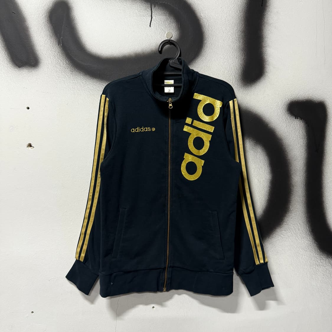 아디다스 금장 프린팅 올드스쿨 코튼 집업 져지 상품이미지1