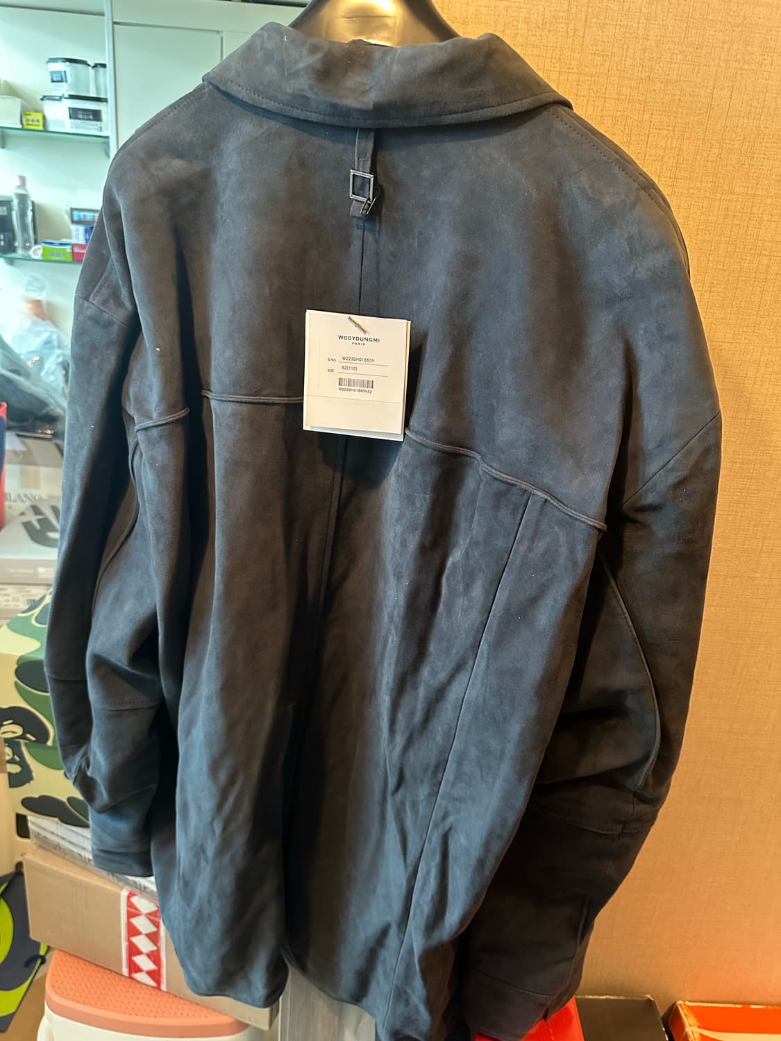 [52] 우영미 스웨이드 셔츠 자켓 네이비 상품이미지2