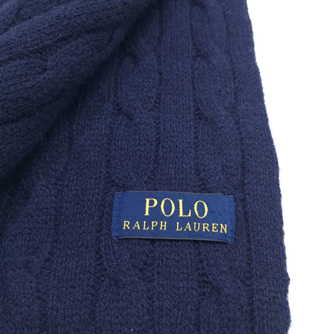 MX287 폴로 랄프로렌 다크그레이 울캐시미어 케이블 니트 목도리 머플러 상품이미지6