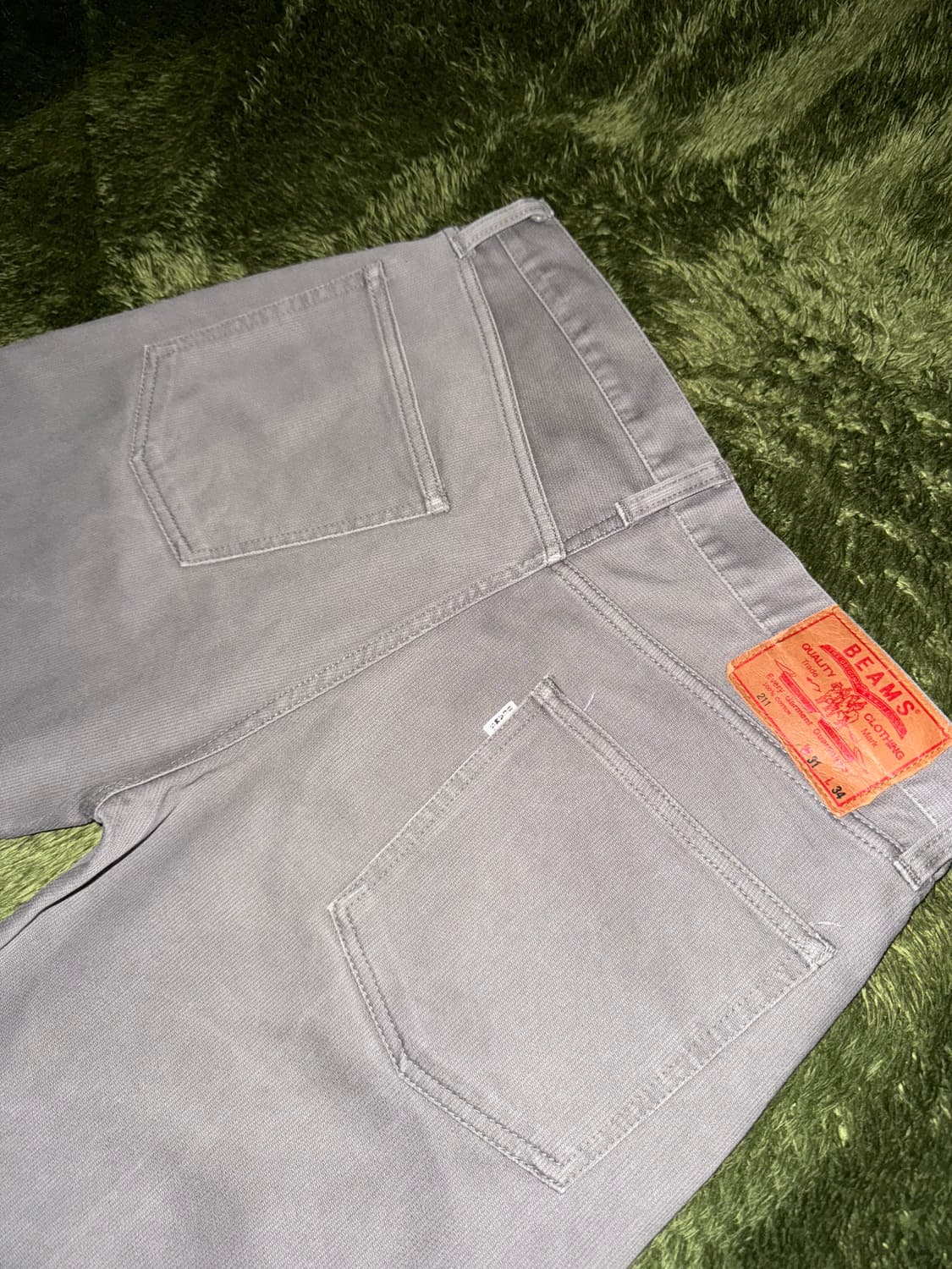 [W31/L34] BEAMS 빔즈 211 오리지널 데님 팬츠 그레이 상품이미지8