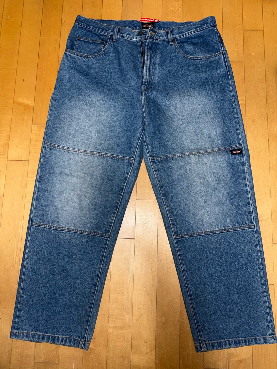 슈프림 x 디키즈 더블 니 배기 진 워시드 인디고 - 23FW 상품이미지2