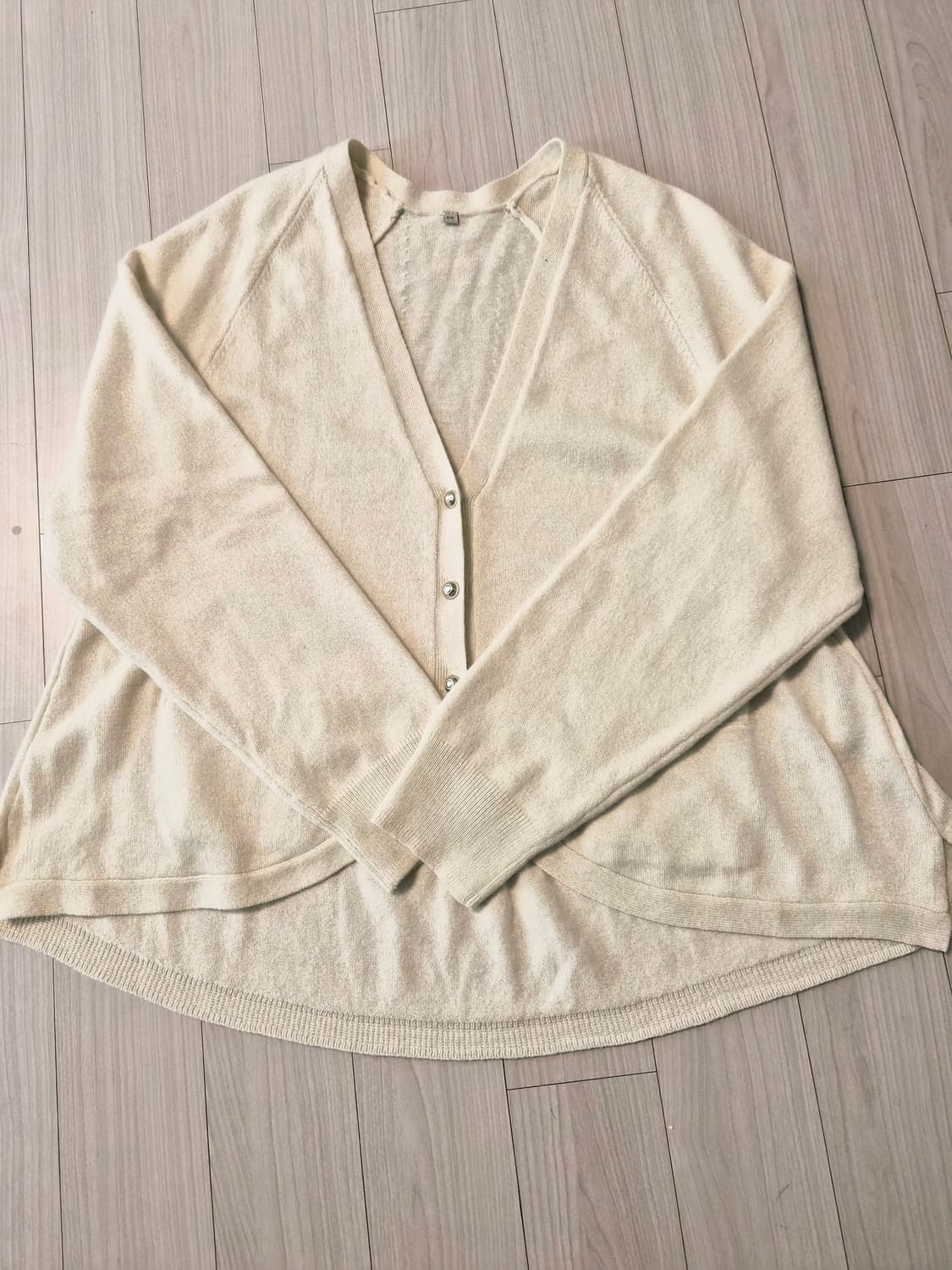 (고급소재) 이탈리아 보르고세시아 원사 캐시미어 가디건 - 아이보리 상품이미지2