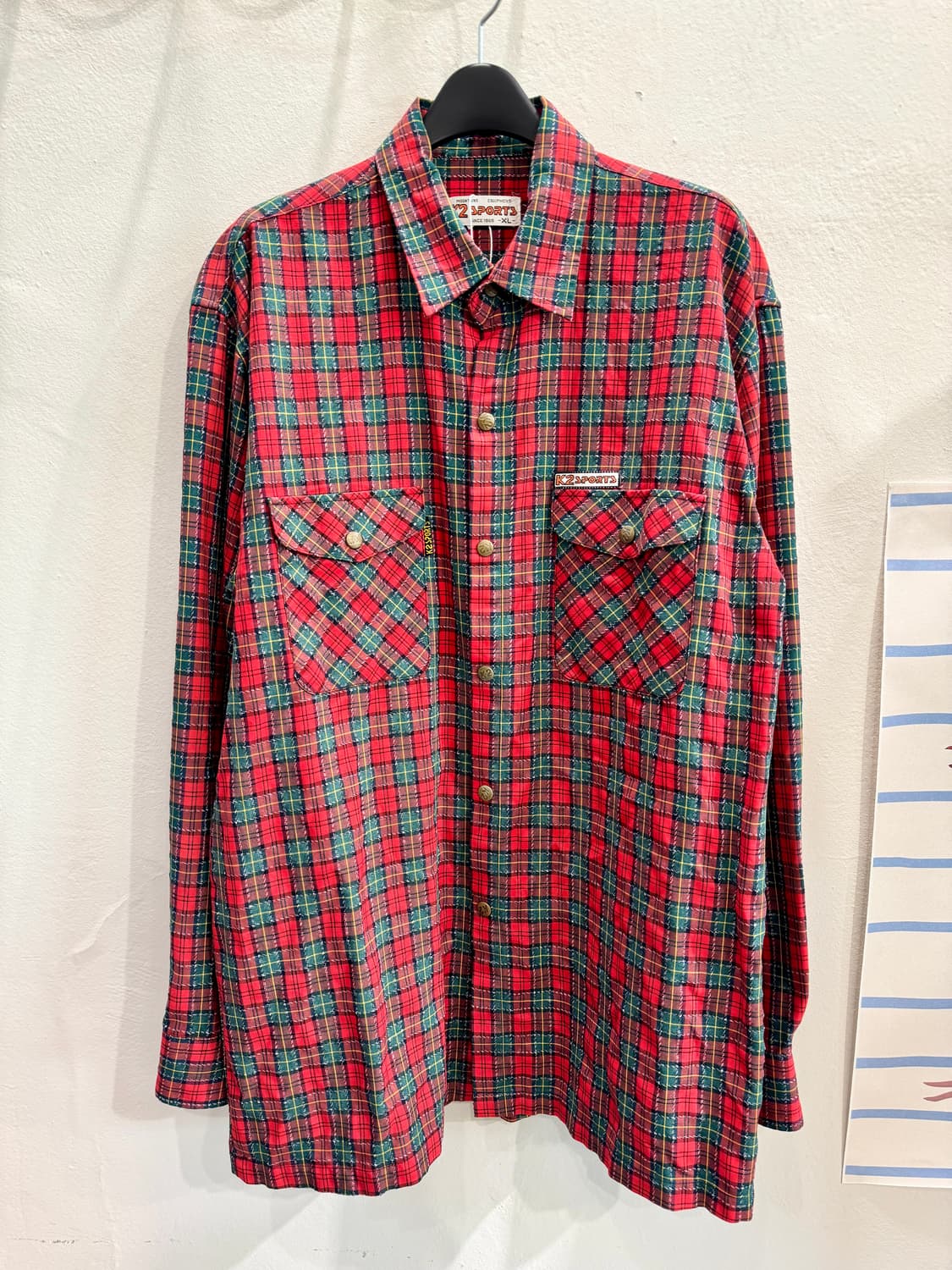 US vintage K2 sports 체크셔츠 상품이미지1