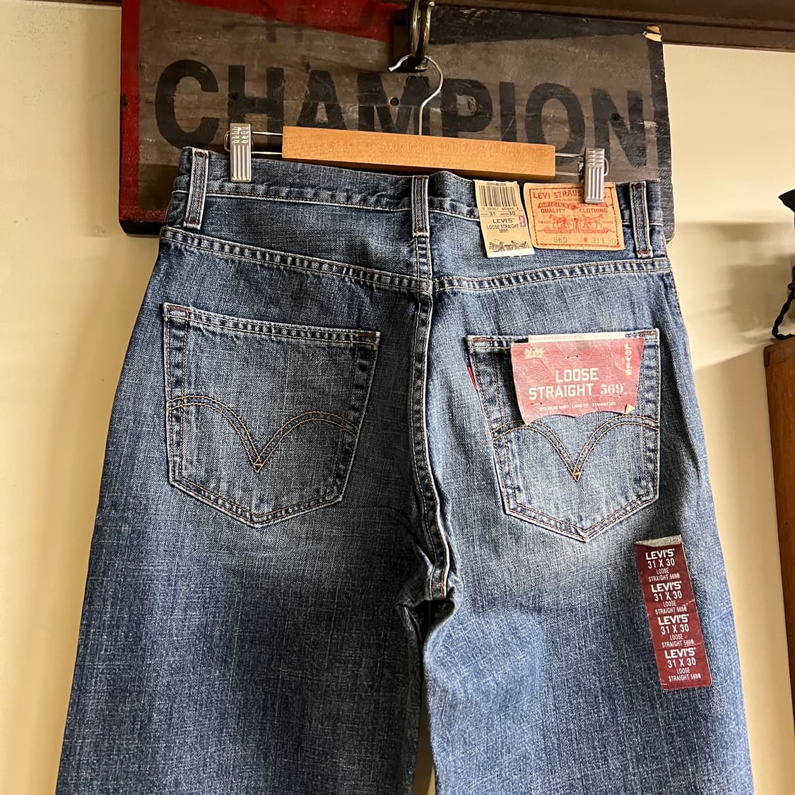 00's 리바이스 569 데님 31x30 Size (32인치) 데드스탁 상품이미지6