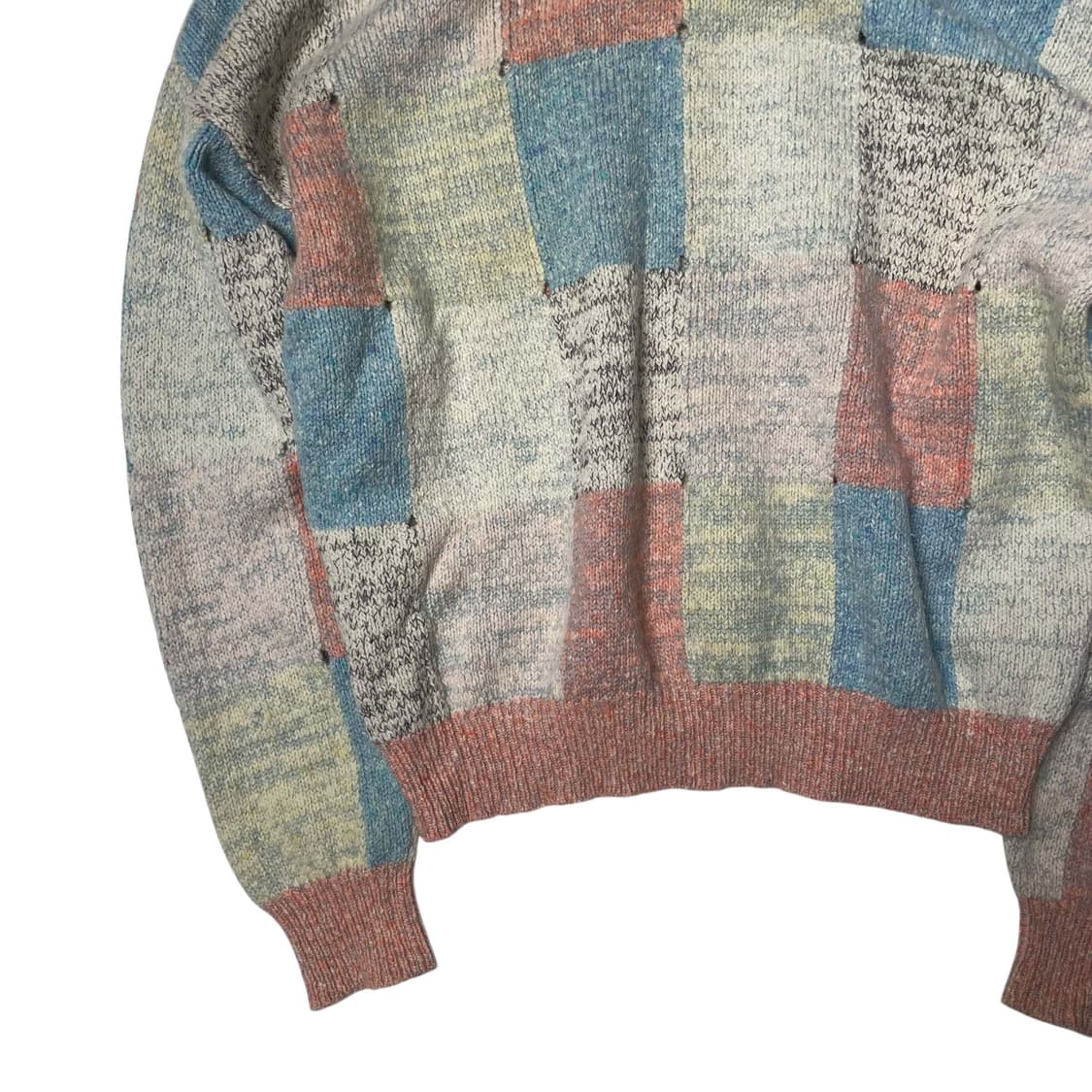 80's 지아니 베르사체 구멍 디테일 파스텔 블럭 니 상품이미지3