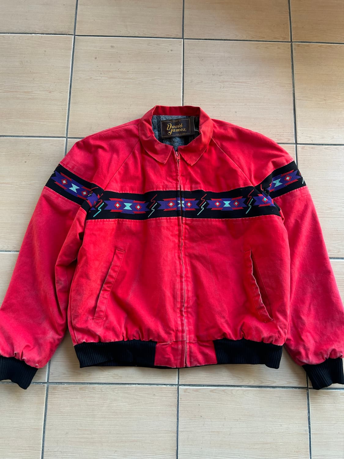 80,90‘s James davis 아즈텍 워크자켓 상품이미지2