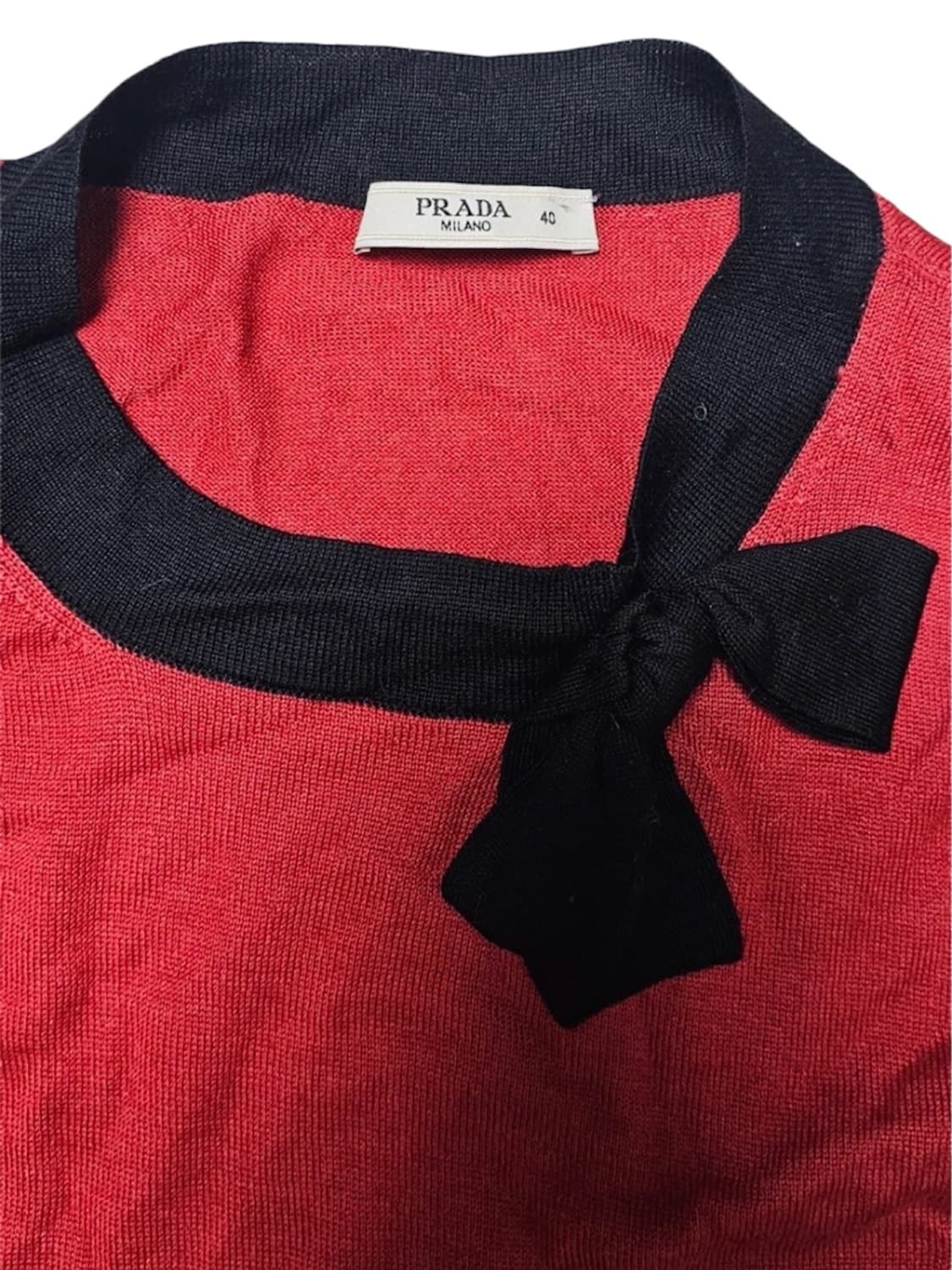 Prada 프라다 리본 반팔 니트 상품이미지2