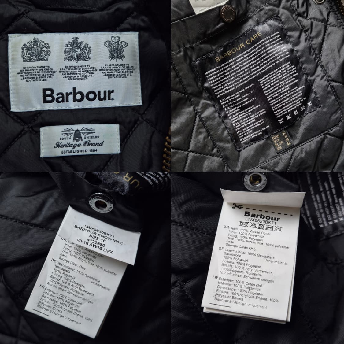 [16] 바버 스노우맥 쉐르파 카라 왁스코트 상품이미지9