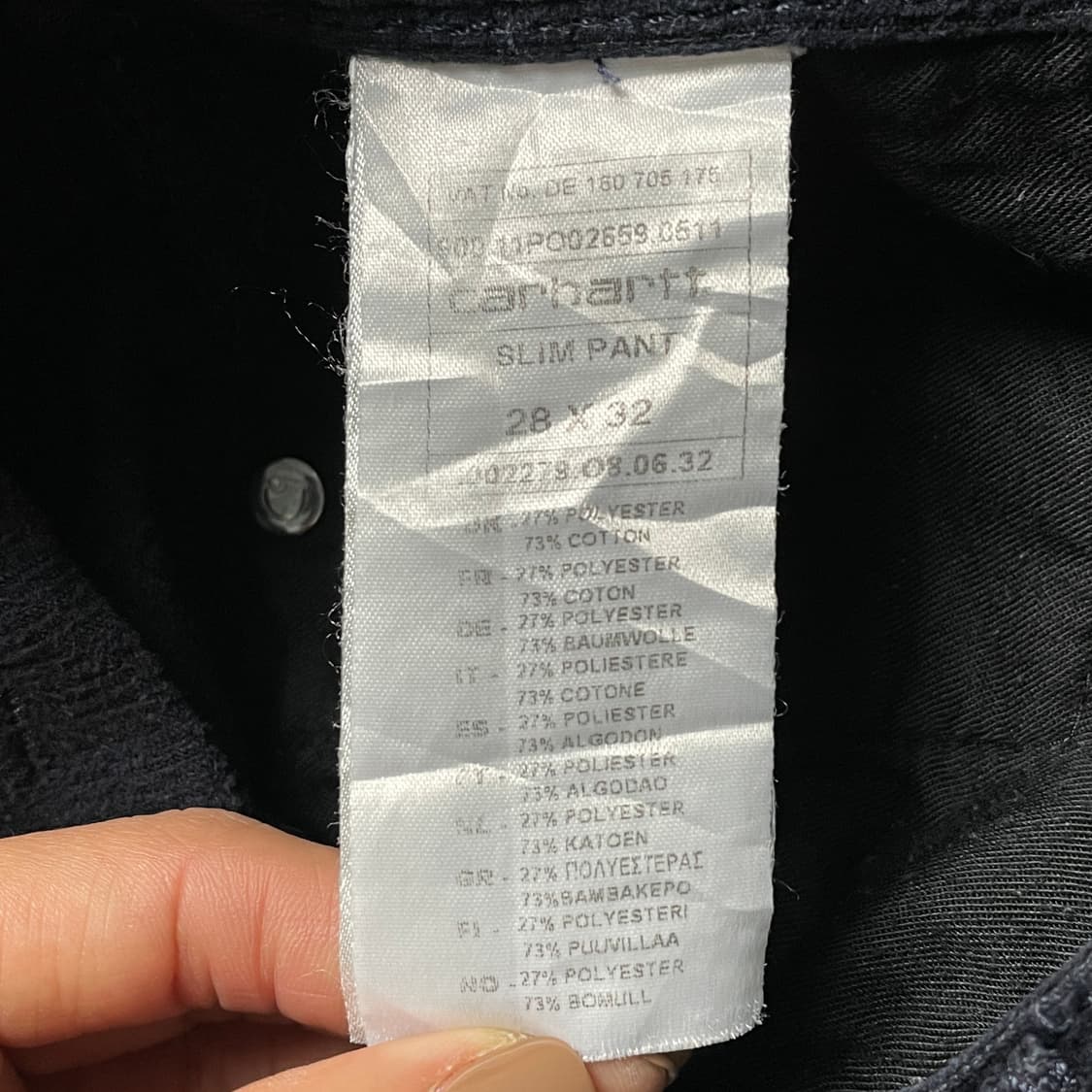 CARHARTT 칼하트 빈티지 네이비 코듀로이 워크 팬츠 A00878 상품이미지8