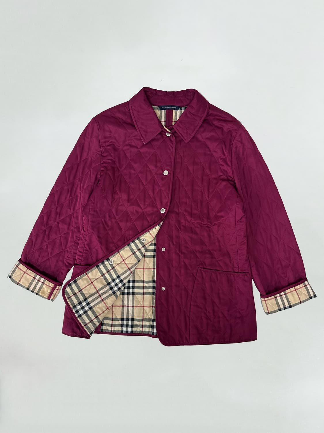 버버리 체크 디테일 퀼팅 자켓 상품이미지1