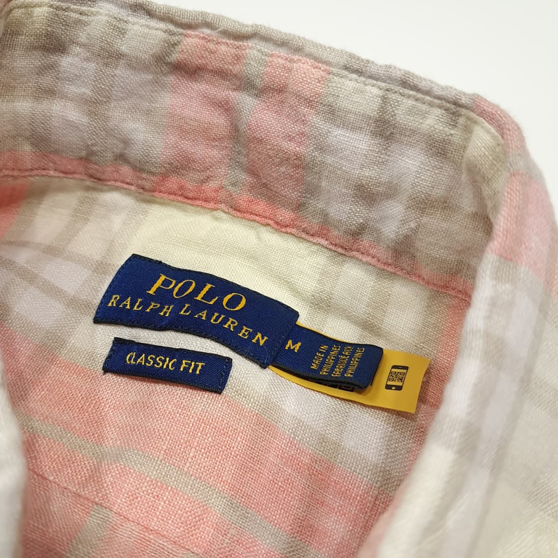 CK133 M 폴로 QR 클래식핏 린넨 타탄체크 소프트피치 셔츠 남방 상품이미지3