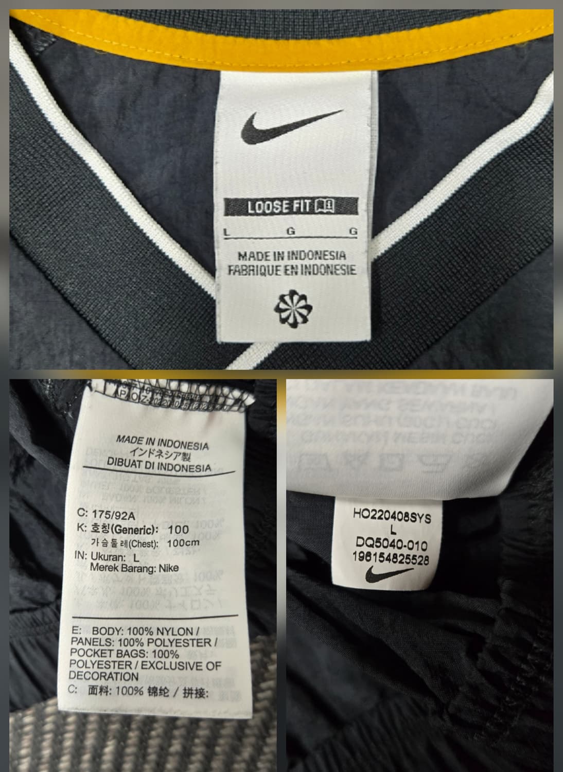 나이키 FC 리펠 사커 크루 우븐 블랙 바람막이 상품이미지8