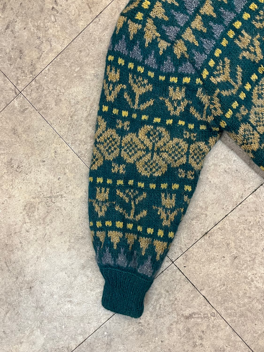 빈티지 패턴 버튼 가디건 그린 #csz3015 상품이미지5