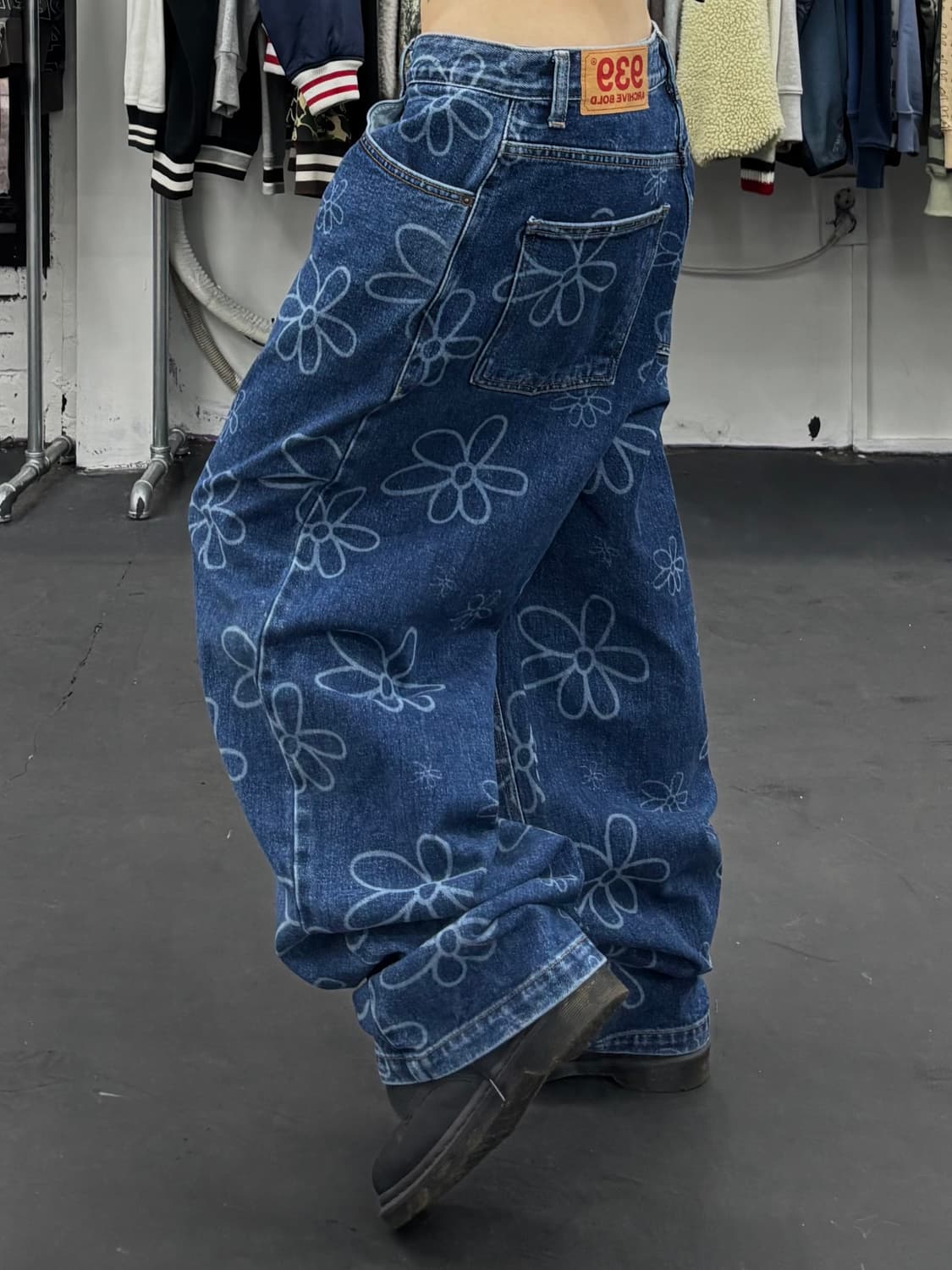 아카이브볼드 플라워 데님팬츠 상품이미지4