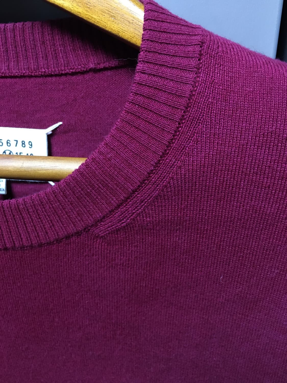 마르지엘라 엘보우 패치 버건디 니트 상품이미지8