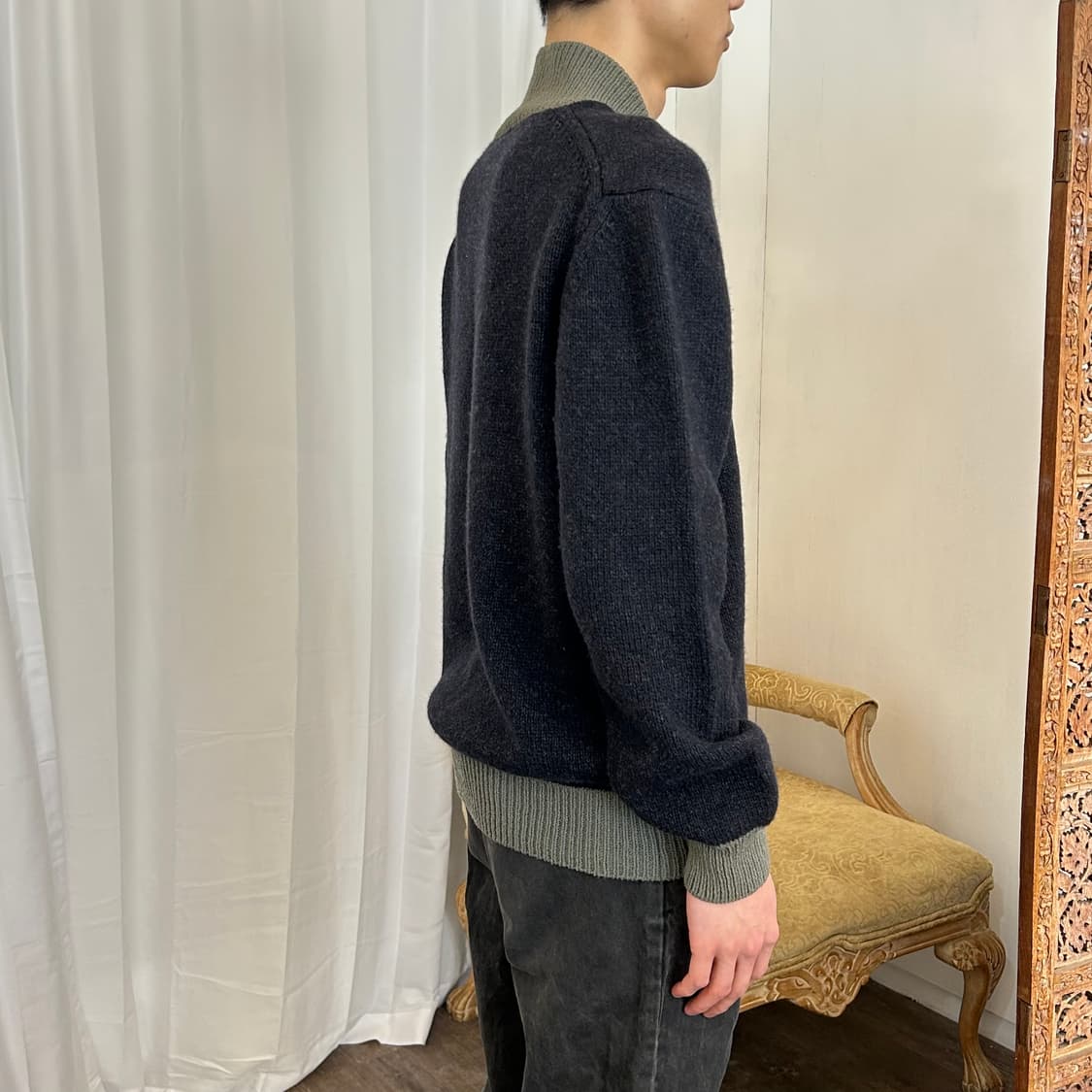 조르지오 아르마니 숄카라 니트 스웨터 상품이미지2