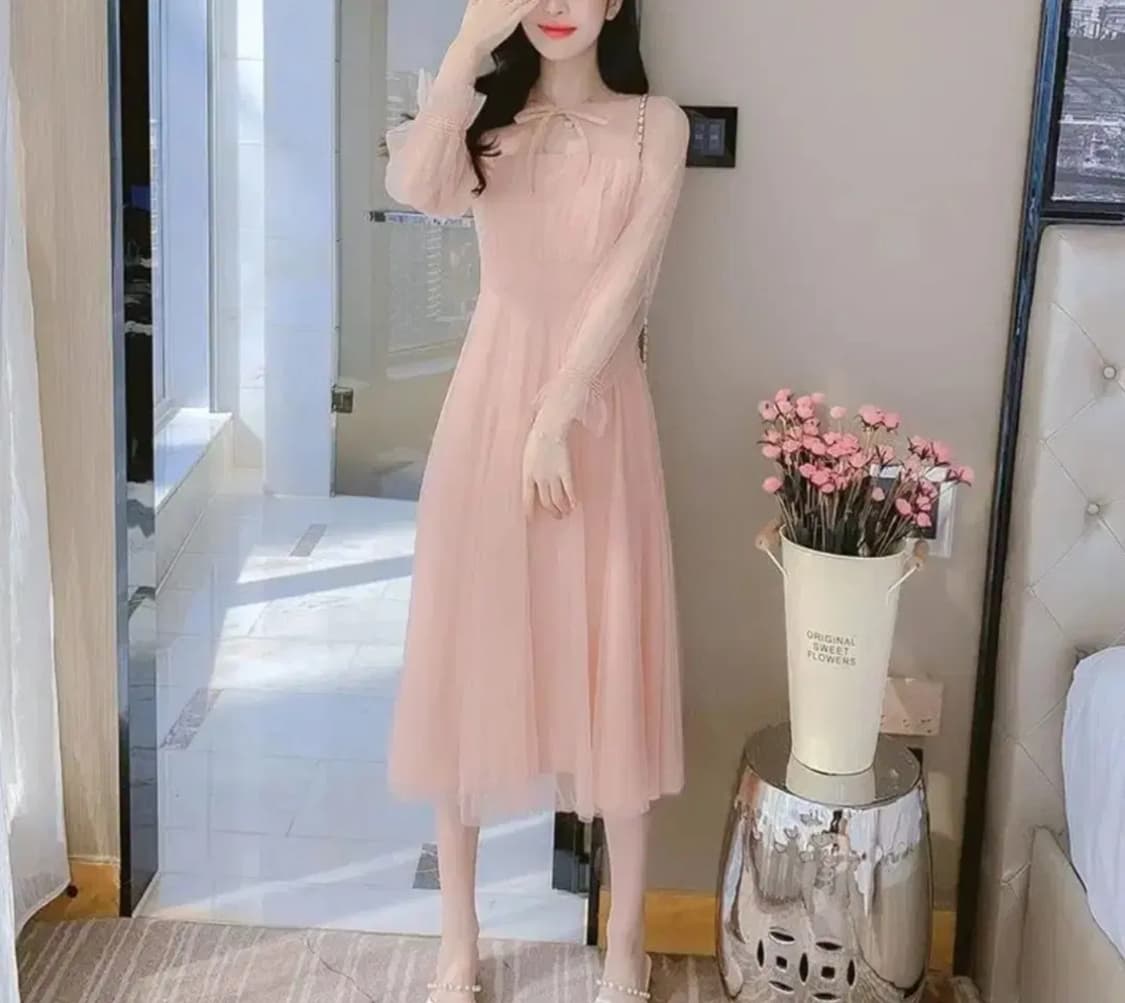 핑크 샤원피스 상품이미지4