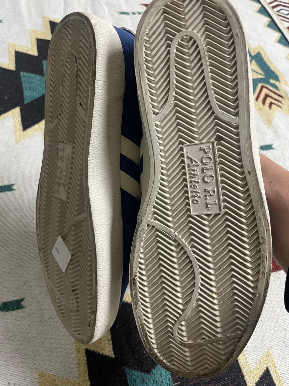 폴로 블루 스웨이드 스니커즈(8.5) 상품이미지6