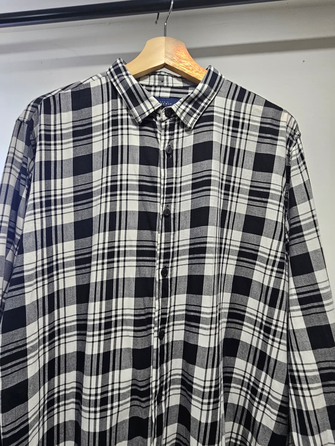 자라(ZARA MAN) 슬림핏 체크무늬 셔츠L 상품이미지2