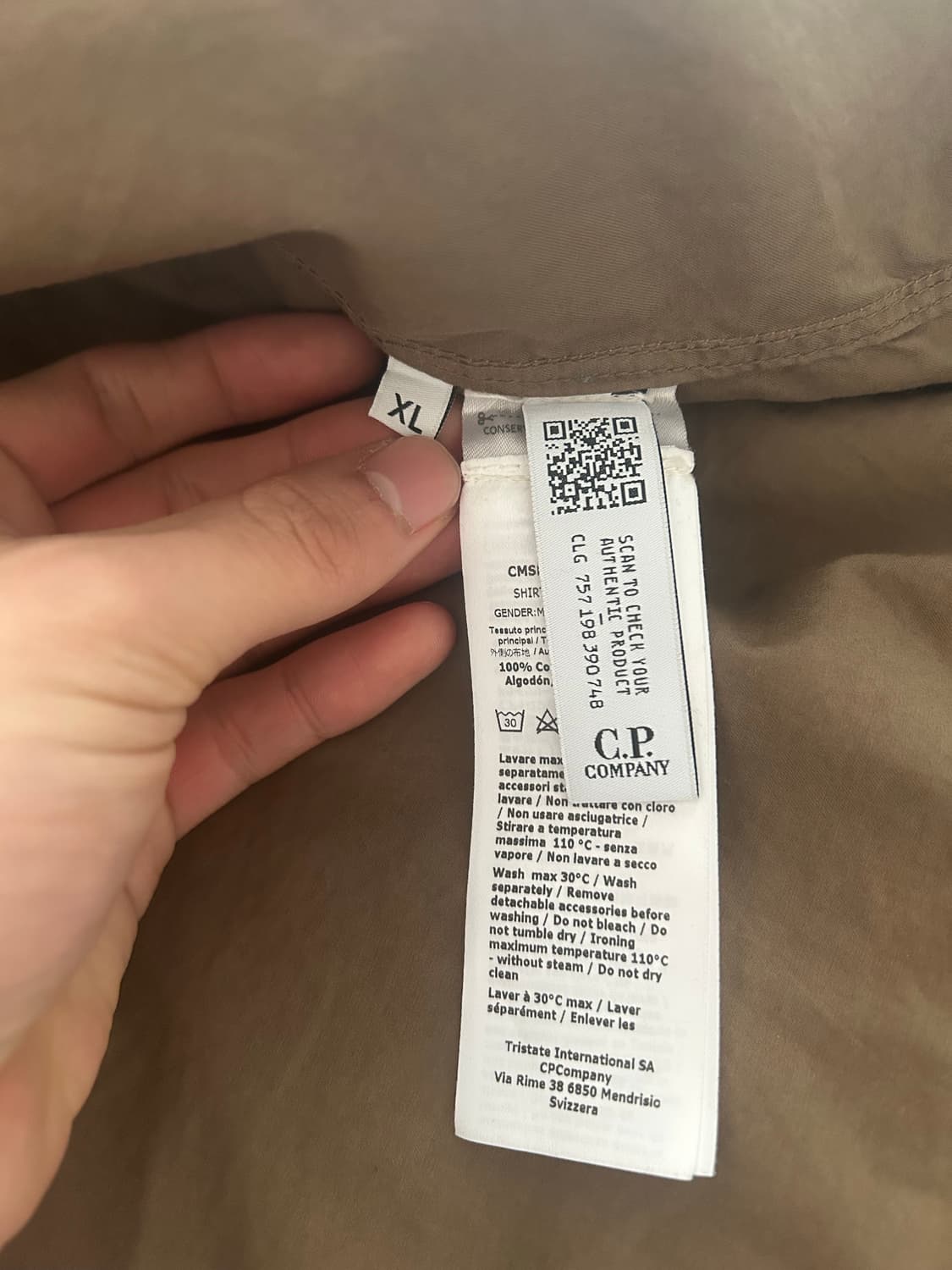 cp컴퍼니 개버딘 지퍼 셔츠 리드 그레이 XL 상품이미지3