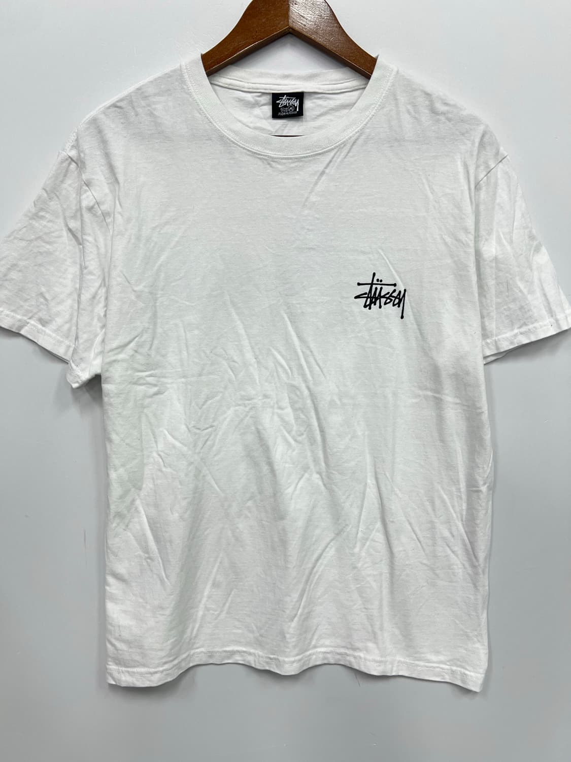 스투시 화이트 베이직 반팔 상품이미지1